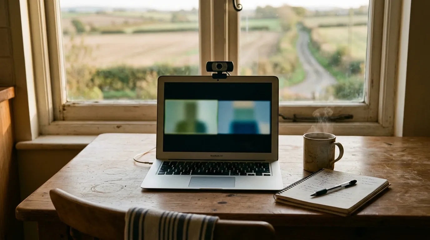 Editorial photograph evoking custom video platform for non-profit remote services